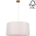 Lámpara colgante BENITA 1xE27/40W/230V color crema/roble – FSC Certificado