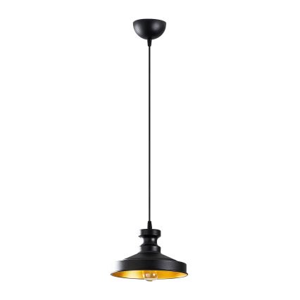 Lámpara colgante BERCESTE 1xE27/40W/230V negro