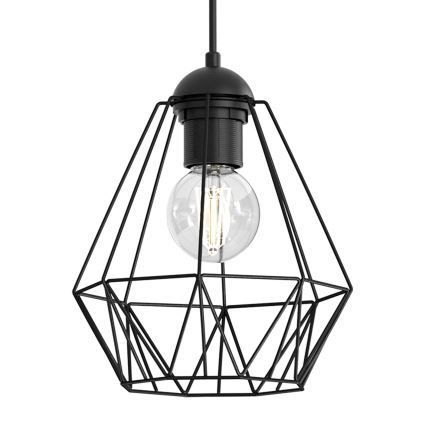 Lámpara colgante BERGEN 3xE27/60W/230V negro