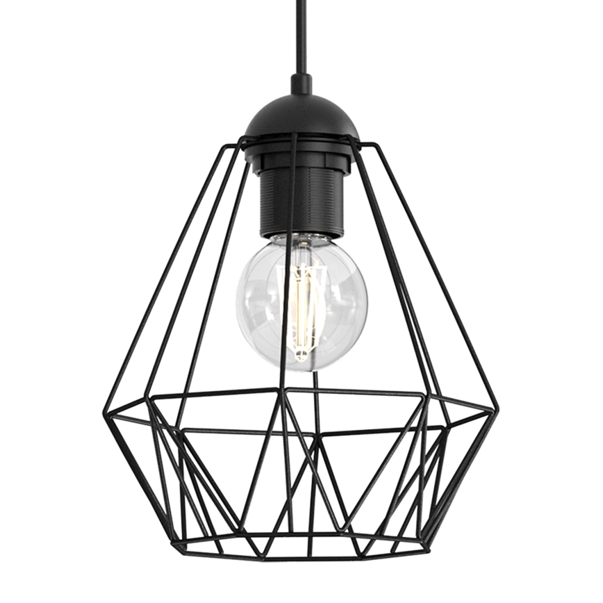 Lámpara colgante BERGEN 3xE27/60W/230V negro
