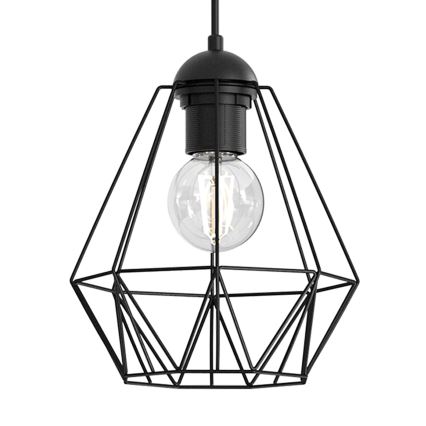 Lámpara colgante BERGEN 5xE27/60W/230V negro