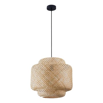 Lámpara colgante BERTA 1xE27/20W/230V diá. 40 cm bambú