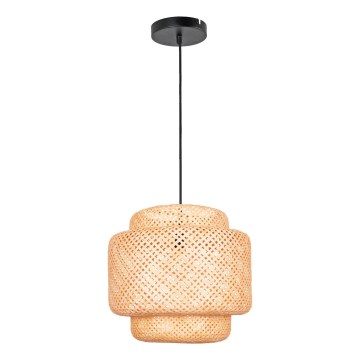 Lámpara colgante BERTA 1xE27/20W/230V diá. 50 cm bambú