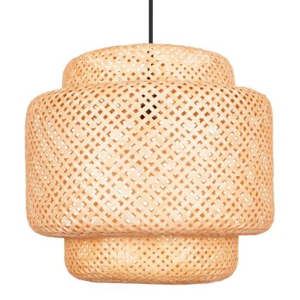 Lámpara colgante BERTA 1xE27/20W/230V diá. 50 cm bambú