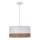 Lámpara colgante BIANCO 1xE27/40W/230V blanco/marrón