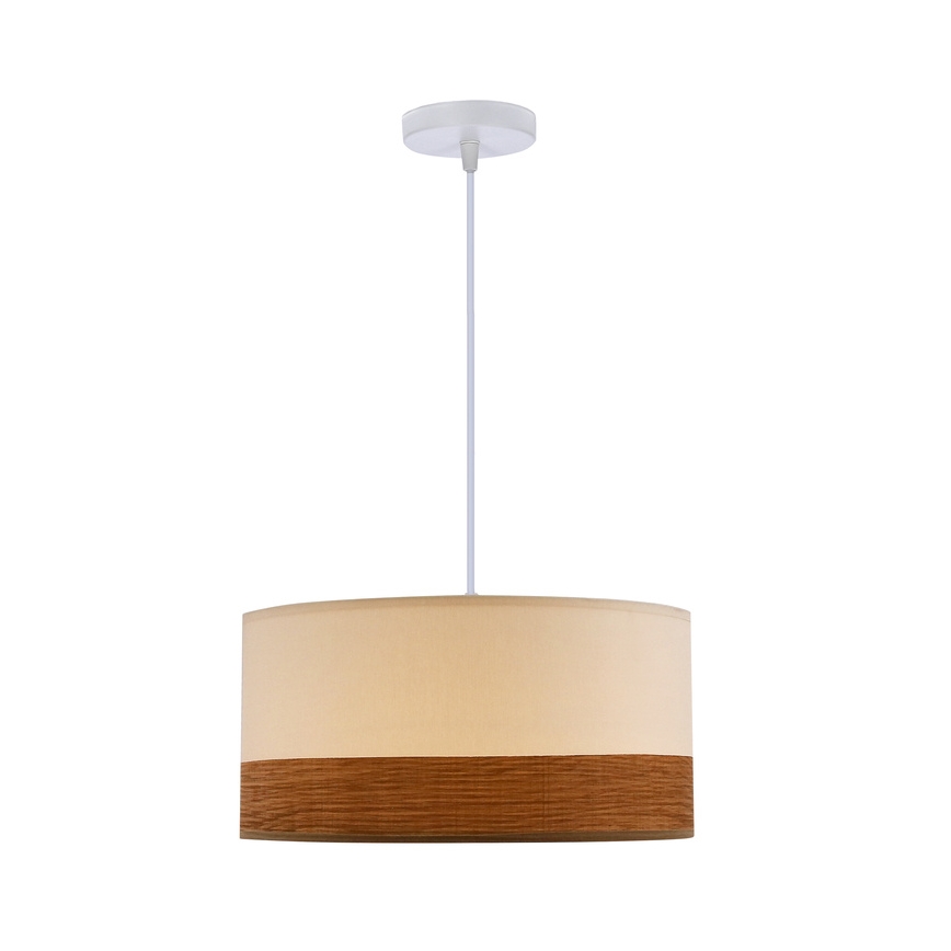 Lámpara colgante BIANCO 1xE27/40W/230V blanco/marrón