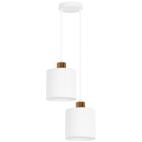 Lámpara colgante BIZO 2xE27/60W/230V blanco/cobre