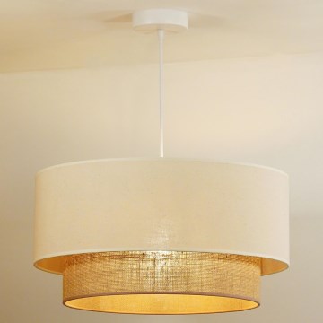 Lámpara colgante BOHO 1xE27/40W/230V beige