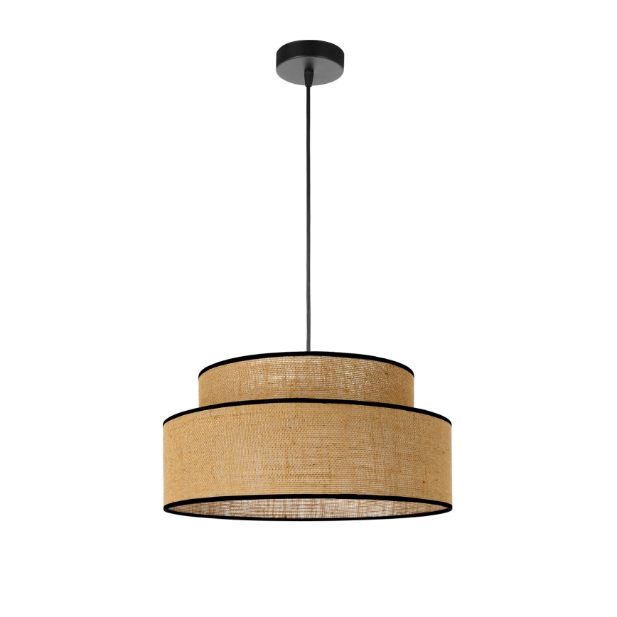 Lámpara colgante BOHO 1xE27/60W/230V beige