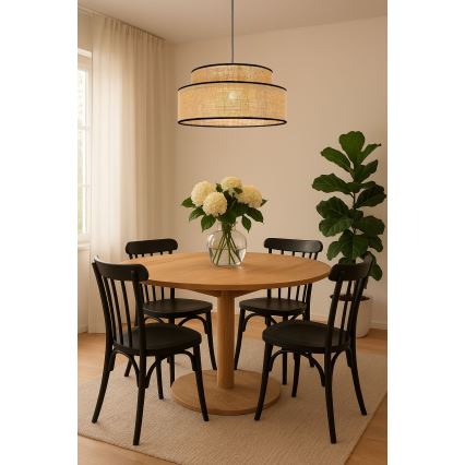 Lámpara colgante BOHO 1xE27/60W/230V beige