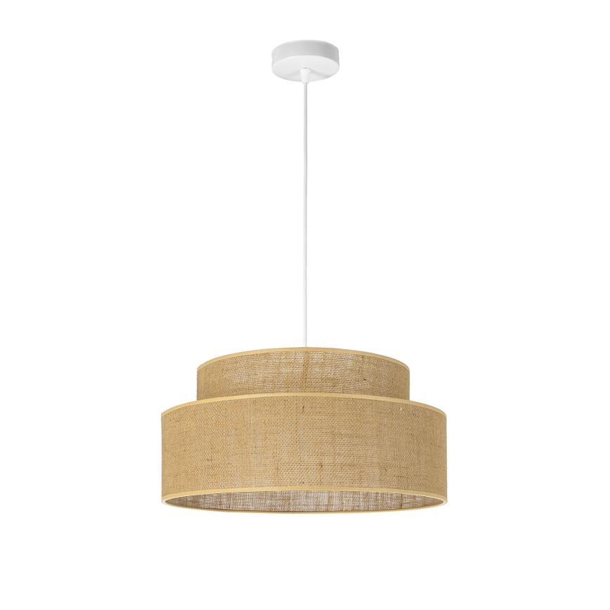 Lámpara colgante BOHO 1xE27/60W/230V beige