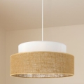 Lámpara colgante BOHO 1xE27/60W/230V blanco/beige