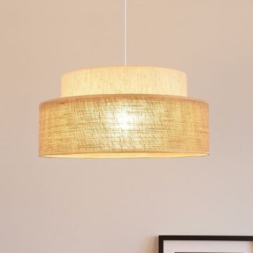 Lámpara colgante BOHO 1xE27/60W/230V color crema/beige