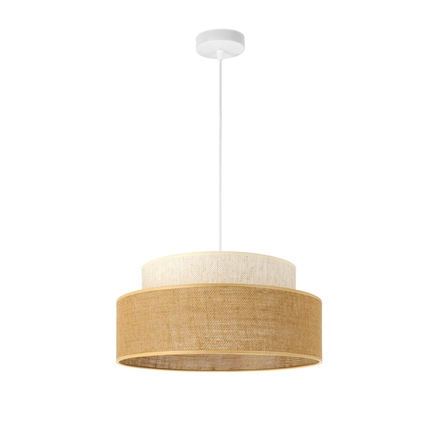 Lámpara colgante BOHO 1xE27/60W/230V color crema/beige
