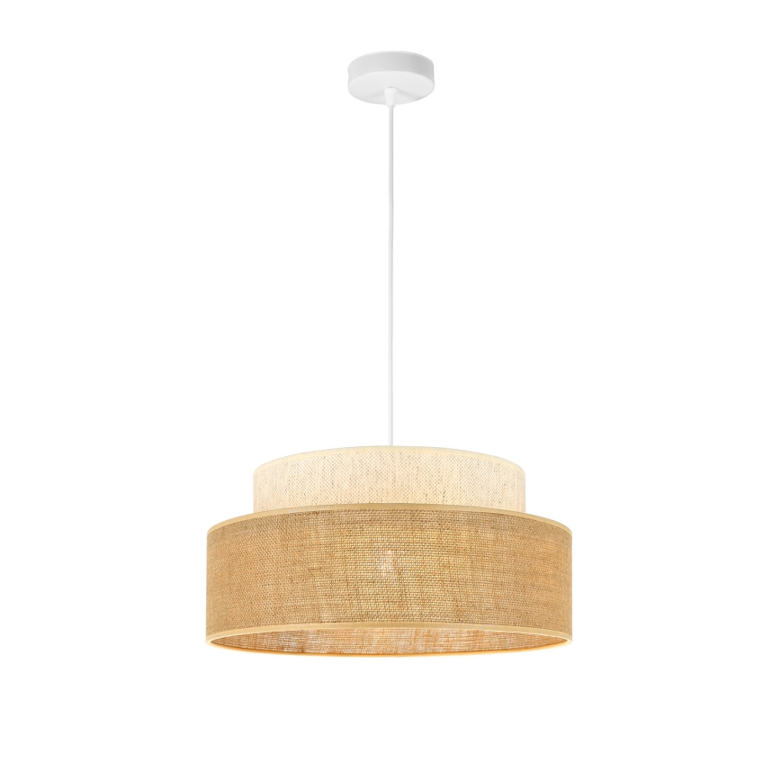 Lámpara colgante BOHO 1xE27/60W/230V color crema/beige