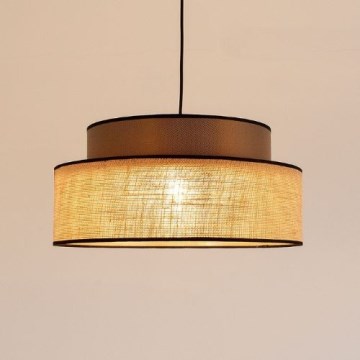 Lámpara colgante BOHO 1xE27/60W/230V marrón/beige