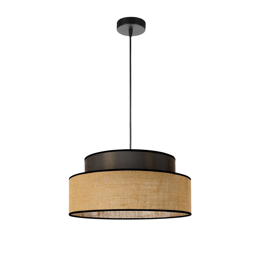 Lámpara colgante BOHO 1xE27/60W/230V marrón/beige