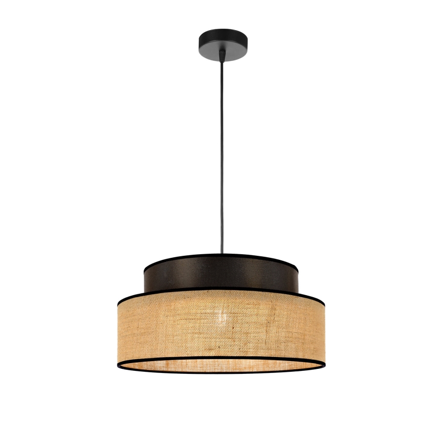 Lámpara colgante BOHO 1xE27/60W/230V marrón/beige