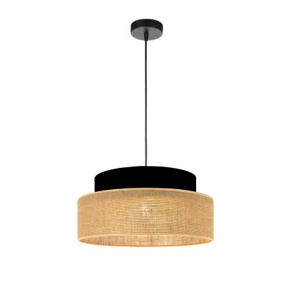 Lámpara colgante BOHO 1xE27/60W/230V negro/beige
