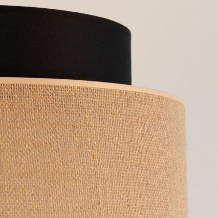 Lámpara colgante BOHO 1xE27/60W/230V negro/beige