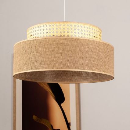 Lámpara colgante BOHO 1xE27/60W/230V ratán
