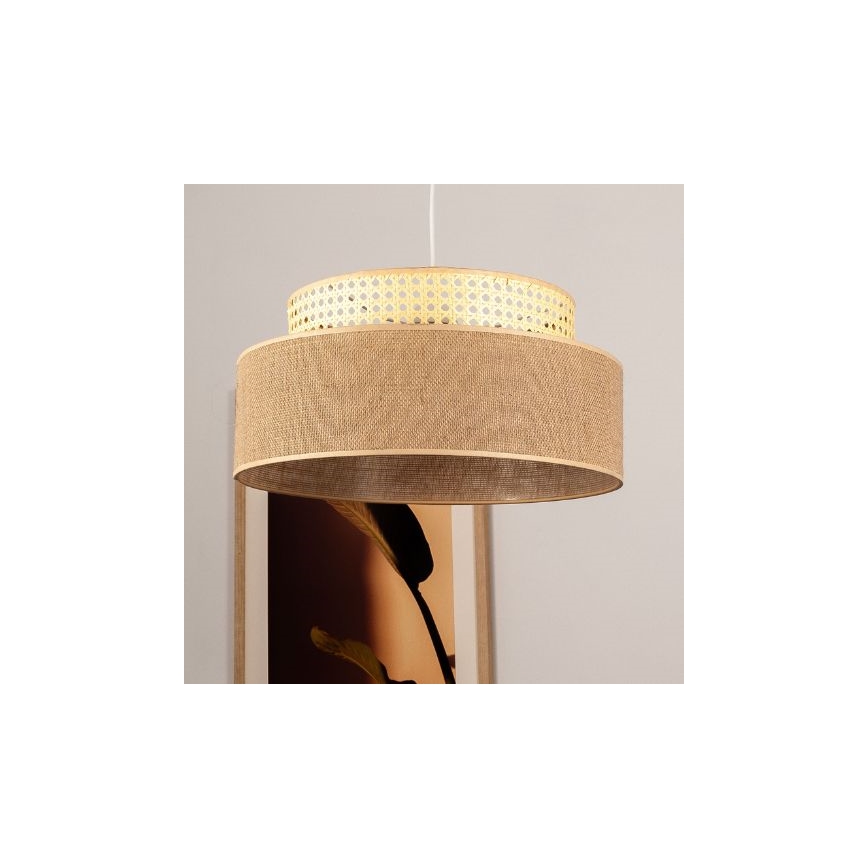 Lámpara colgante BOHO 1xE27/60W/230V ratán