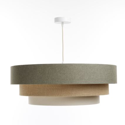 Lámpara colgante BOHO TRINITI 1xE27/60W/230V gris/beige/color crema