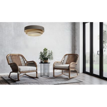 Lámpara colgante BOHO TRINITI 1xE27/60W/230V gris/beige/color crema
