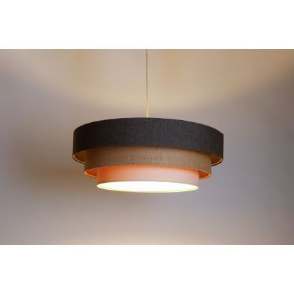 Lámpara colgante BOHO TRINITI 1xE27/60W/230V gris/beige/color crema