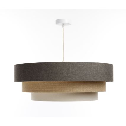 Lámpara colgante BOHO TRINITI 1xE27/60W/230V gris/beige/color crema
