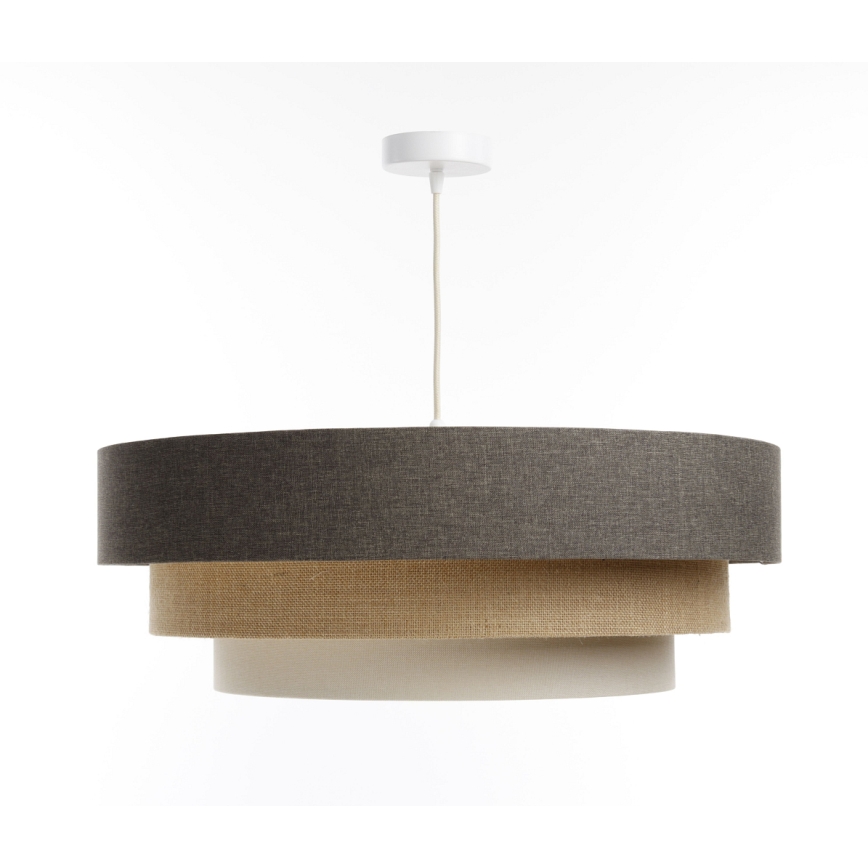 Lámpara colgante BOHO TRINITI 1xE27/60W/230V gris/beige/color crema