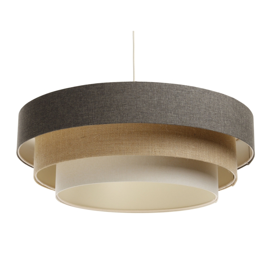 Lámpara colgante BOHO TRINITI 1xE27/60W/230V gris/beige/color crema