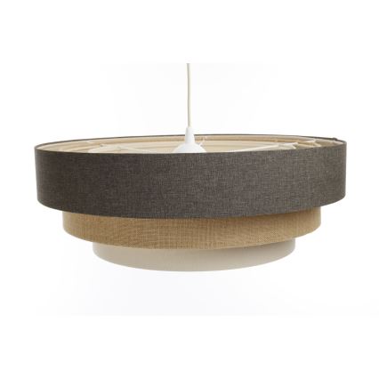 Lámpara colgante BOHO TRINITI 1xE27/60W/230V gris/beige/color crema