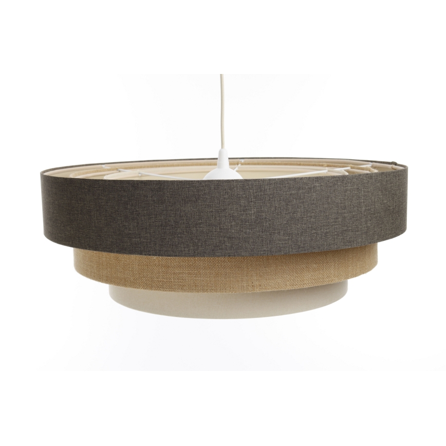 Lámpara colgante BOHO TRINITI 1xE27/60W/230V gris/beige/color crema
