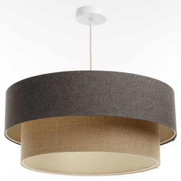 Lámpara colgante BOHO TRINITI 1xE27/60W/230V gris/beige