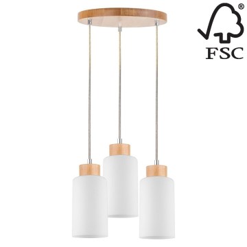 Lámpara colgante BOSCO 3xE27/60W/230V - Certificado FSC