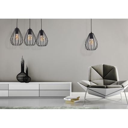 Lámpara colgante BRYLANT BLACK 3xE27/60W/230V