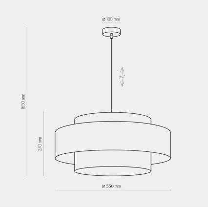 Lámpara colgante CALISTO 1xE27/25W/230V dorado/negro