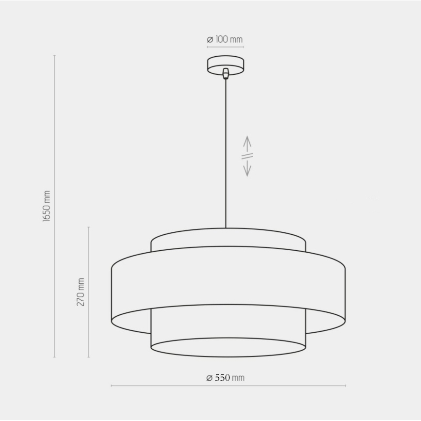 Lámpara colgante CALISTO 1xE27/25W/230V dorado/negro
