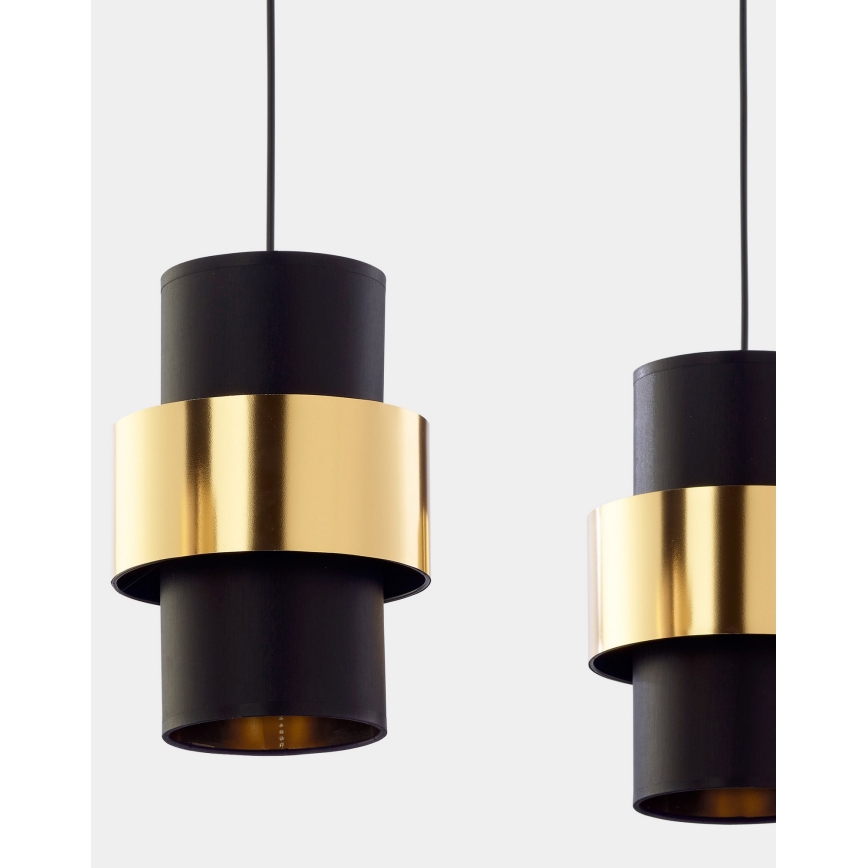Lámpara colgante CALISTO 3xE27/15W/230V dorado/negro
