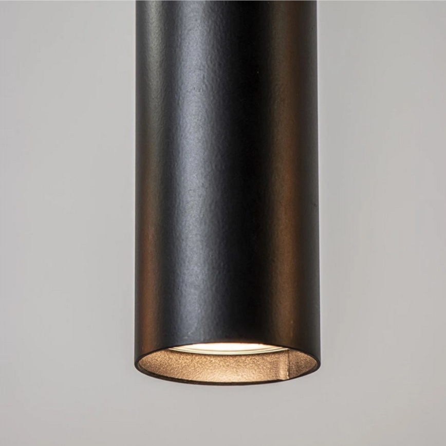 Lámpara colgante CALYPSO 4xGU10/60W/230V + 4xE27/60W negro/dorado