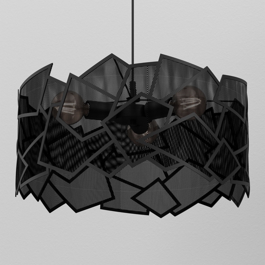 Lámpara colgante CAMO 3xE27/15W/230V negro