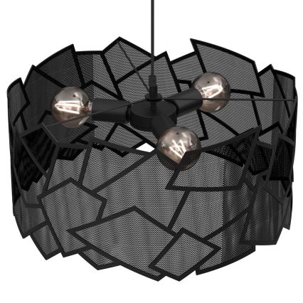 Lámpara colgante CAMO 3xE27/15W/230V negro