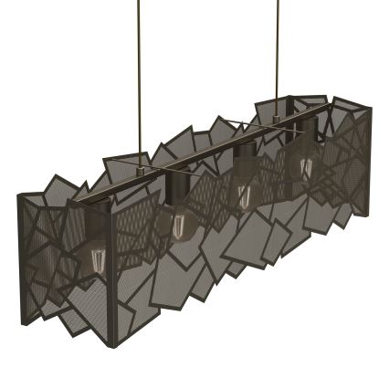 Lámpara colgante CAMO 4xE27/15W/230V dorado