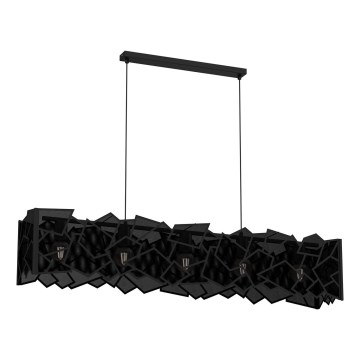 Lámpara colgante CAMO 5xE27/15W/230V negro