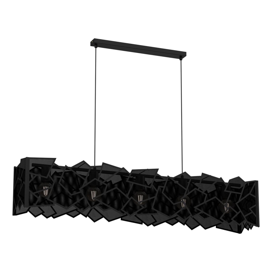 Lámpara colgante CAMO 5xE27/15W/230V negro