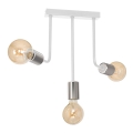 Lámpara colgante CANDELA 3xE27/15W/230V blanco/cromo brillante