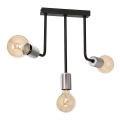Lámpara colgante CANDELA 3xE27/15W/230V negro/cromo brillante