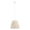 Lámpara colgante CANNUCIA 1xE27/15W/230V color crema