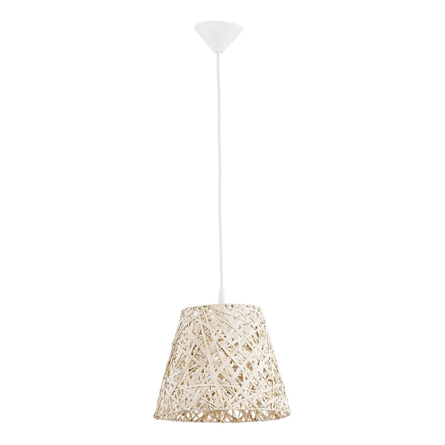 Lámpara colgante CANNUCIA 1xE27/15W/230V color crema